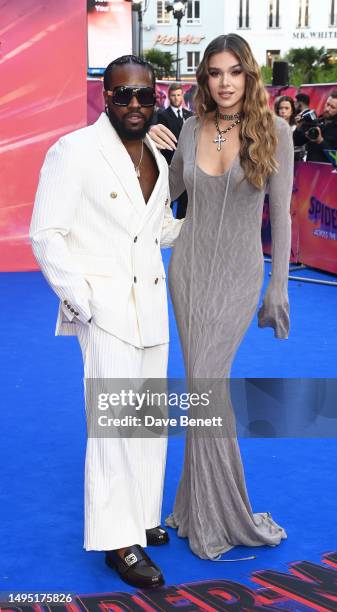 Shameik Moore and Hailee Steinfeld attend the UK Gala Screening of "Spider-Man: Across the Spider-Verse" at Cineworld Leicester Square on June 01,...