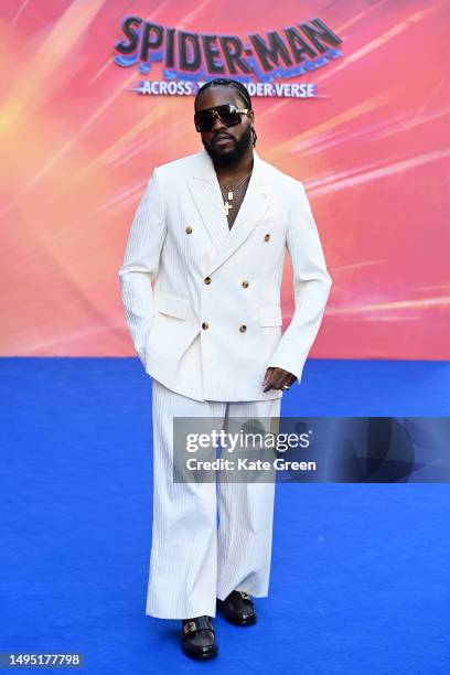 Shameik Moore attends the "Spider-man: Across The Spider-Verse" Gala Screening at Cineworld Leicester Square on June 01, 2023 in London, England.