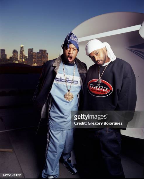 Musicians Ghoastface Killah and Cappadonna of the group Wu Tang Clan pose for a portrait in June 2000 in Los Angeles, California.