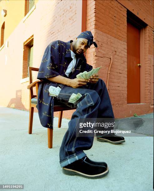 Musicians Ghoastface Killah of the group Wu Tang Clan pose for a portrait in June 2000 in Los Angeles, California.
