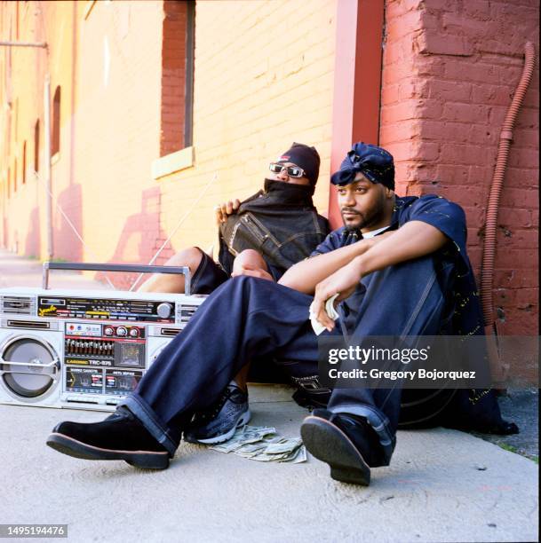 Musicians Ghoastface Killah and Cappadonna of the group Wu Tang Clan pose for a portrait in June 2000 in Los Angeles, California.