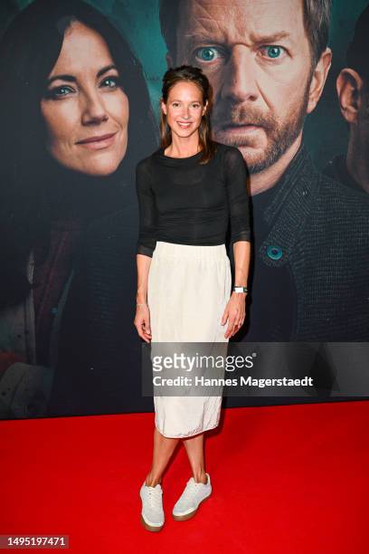 Lisa Bitter attends the premiere of "Kohlrabenschwarz" at Arri Kino on June 01, 2023 in Munich, Germany.
