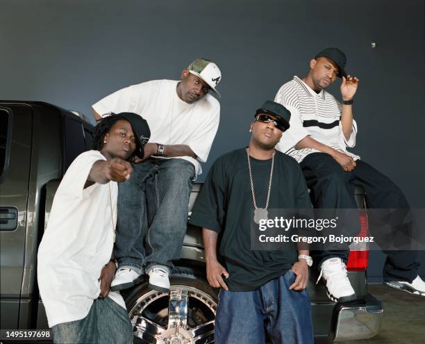 Rap group Boyz In Da Hood pose for a photo session in July, 2005 in West Los Angeles.