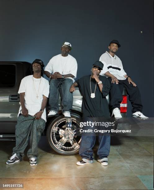 Rap group Boyz In Da Hood pose for a photo session in July, 2005 in West Los Angeles.