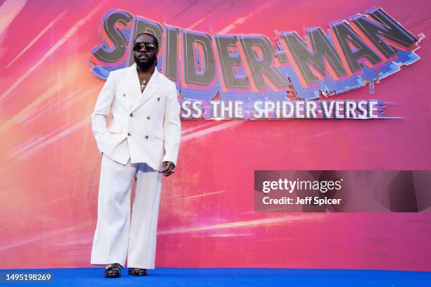 Shameik Moore attends the "Spider-Man: Across The Spider-Verse" Gala Screening at Cineworld Leicester Square on June 01, 2023 in London, England.