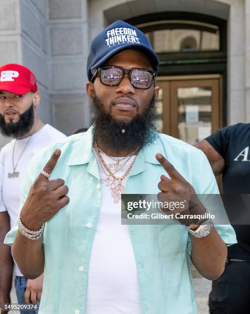 Freeway Rapper Filpside Rapper Freeway is seen leaving Philadelphia City Hall during June 1st ...