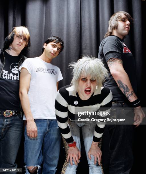 Rock group The Distillers in March, 2004 in North Hollywood, California.