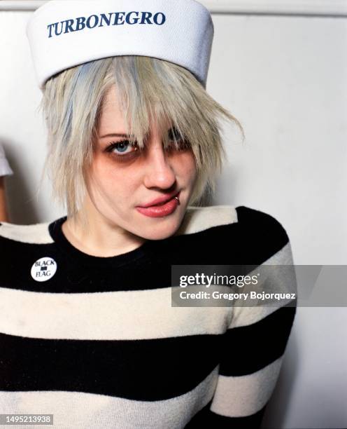 Singer Brody Dalle of the rock group The Distillers in March, 2004 in North Hollywood, California.