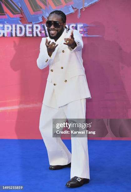 Shameik Moore attends the "Spider-man: Across The Spider-Verse" Gala Screening at Cineworld Leicester Square on June 01, 2023 in London, England.