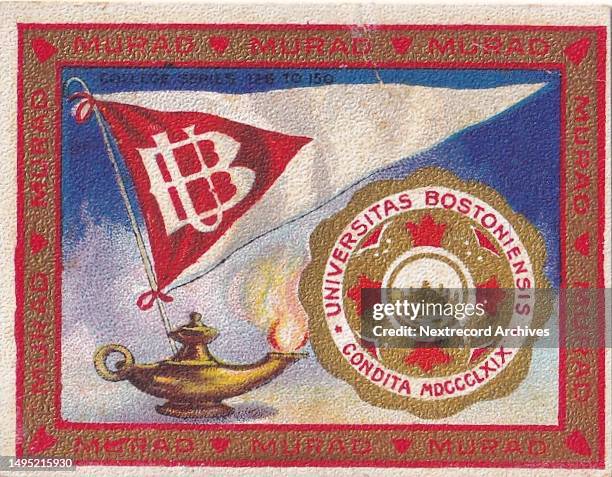 Collectible tobacco card from the Colleges series , distributed by American tobacco manufacturer Murad Cigarettes in 1909 until 1911, here...