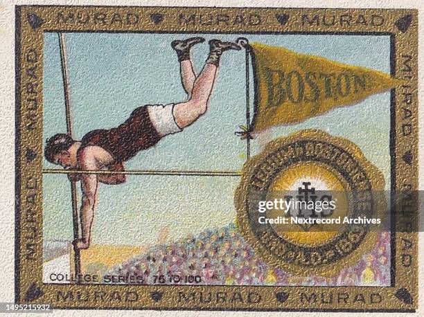Collectible tobacco card from the Colleges series , distributed by American tobacco manufacturer Murad Cigarettes in 1909 until 1911, here...