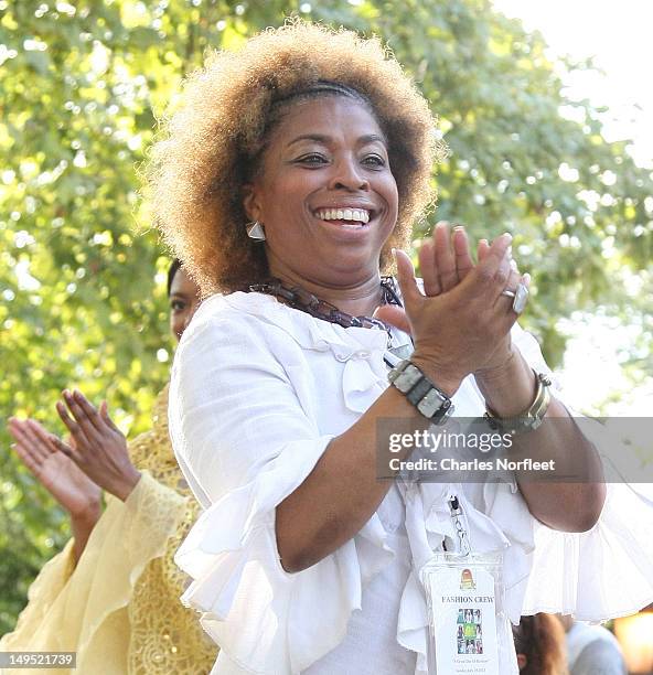 Fashion designer Hope Wade attends Harlem Week's 38th Anniversary Celebration at Ulysses S. Grant National Memorial Park on July 29, 2012 in New York...