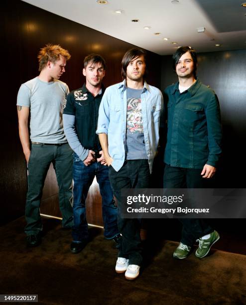 Rock group 30 Seconds to Mars pose for a photo in March, 2005 in Beverly Hills, California.