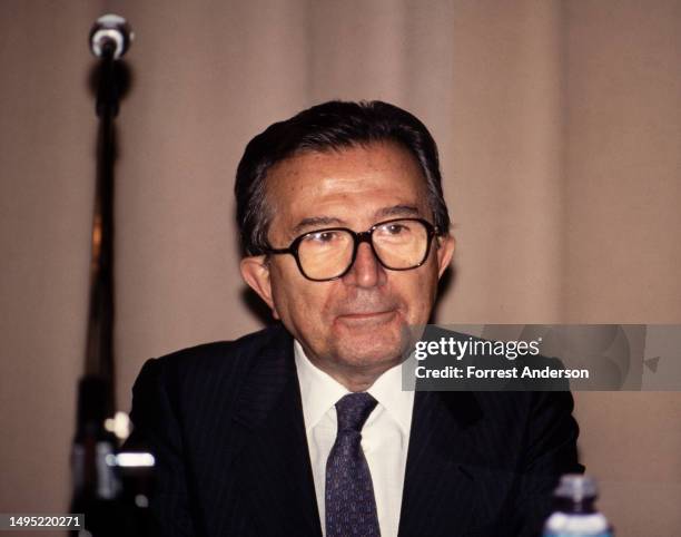 Italian Prime Minister Giulio Andreotti during a State Visit, Beijing, China, September 16, 1991.