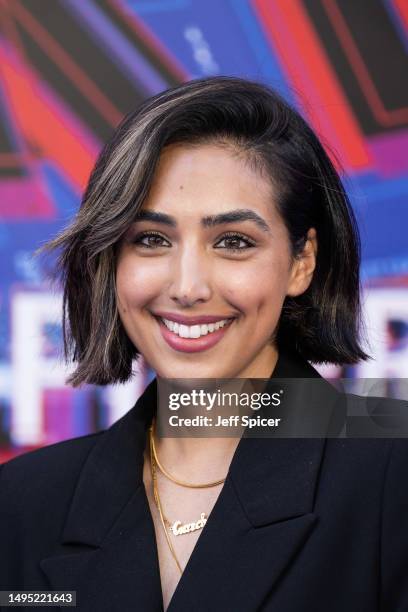 Gurlaine Kaur Garcha attends the "Spider-Man: Across The Spider-Verse" Gala Screening at Cineworld Leicester Square on June 01, 2023 in London,...