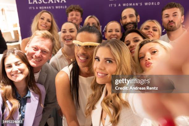 Victoria Swarovski with Jorge Gonzalez, Evelyn Burdecki, Massimo Sinato, Nicolas Puschmann, Jens 'Knossi' Knossalla, Tamara Knossalla, Isabel...