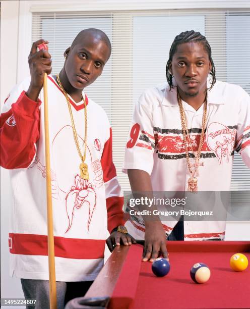 Rappers Pusha-T and No Malice of the hip hop group The Clipse pose for a photo in June, 2003 in Virginia Beach, Virginia.
