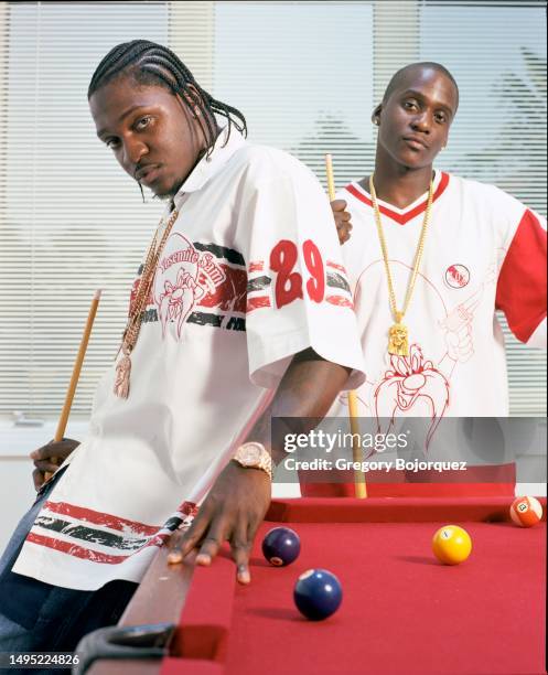 Rappers Pusha-T and No Malice of the hip hop group The Clipse pose for a photo in June, 2003 in Virginia Beach, Virginia.