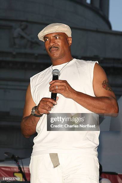 Musician and bandleader Ray Chew attends Harlem Week's 38th Anniversary Celebration at Ulysses S. Grant National Memorial Park on July 29, 2012 in...