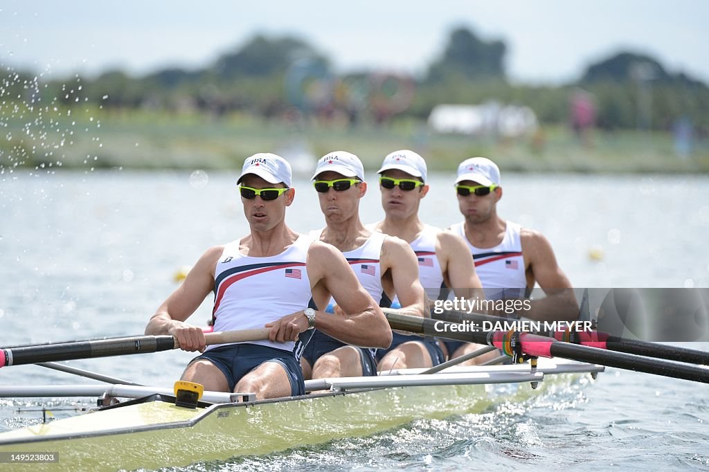 US Glenn Ochal, Henrik Rummel, Charles Cole and Scott Gault compete ...