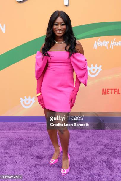 Yasmine Sahid attends Netflix's "Never Have I Ever" Season 4 Premiere Screening Event at Regency Village Theatre on June 01, 2023 in Los Angeles,...
