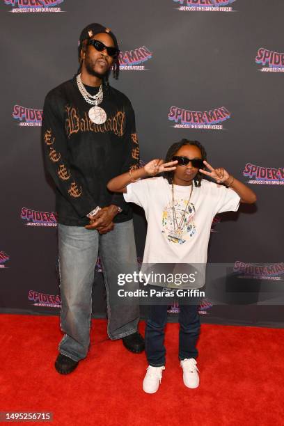 2Chainz and Halo attend the Spider-Man: Across The Spider-Verse Atlanta Screening at Regal Atlantic Station on June 01, 2023 in Atlanta, Georgia.