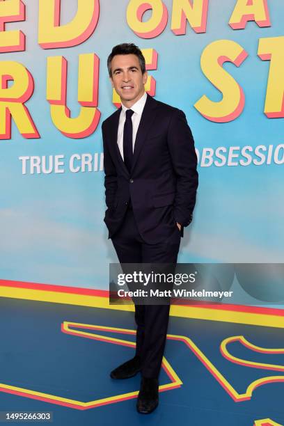 Chris Messina attends the Premiere for Peacock Original's "Based On A True Story" at Pacific Design Center on June 01, 2023 in West Hollywood,...