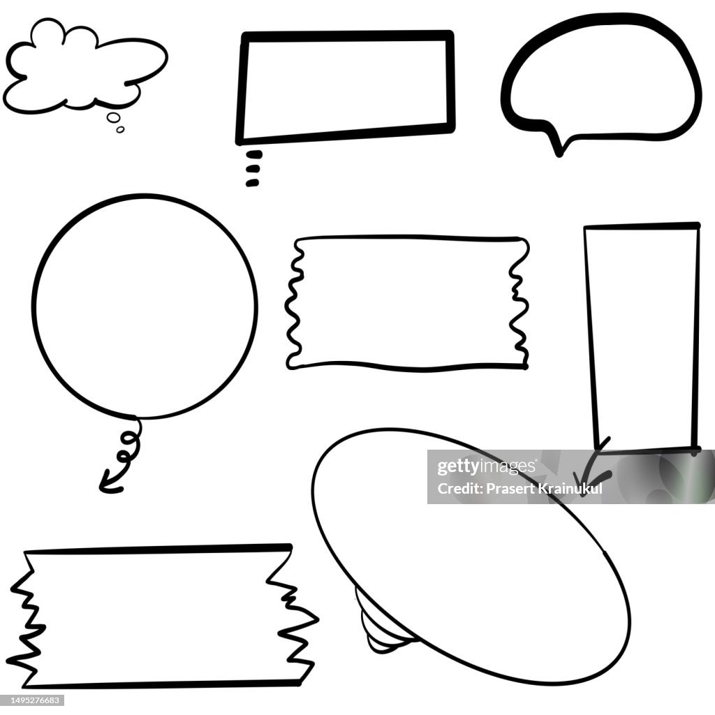 Massages and talk. Comic speech bubbles style