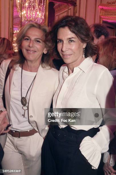 Anne Fulda and Christine Orban attend Prix Meurice 2023 Literary Award at Hotel on June 1, 2023 in Paris, France.