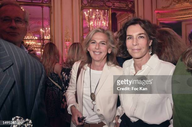 Anne Fulda and Christine Orban attend Prix Meurice 2023 Literary Award at Hotel on June 1, 2023 in Paris, France.
