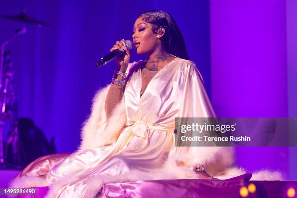 Summer Walker performs onstage during the "One Night Only" CLEAR EP Series Concert at Cobb Energy Performing Arts Centre on June 01, 2023 in Atlanta,...