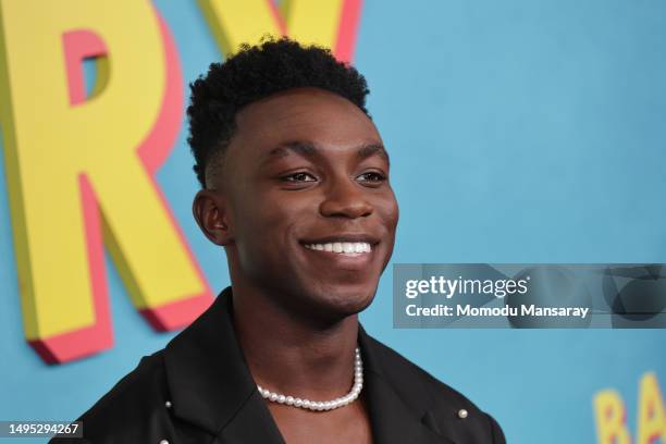 Olly Sholotan attends a premiere for Peacock Original's "Based On A True Story"at Pacific Design Center on June 01, 2023 in West Hollywood,...