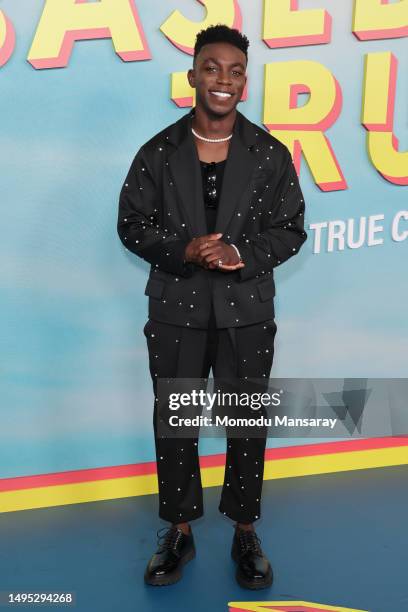 Olly Sholotan attends a premiere for Peacock Original's "Based On A True Story"at Pacific Design Center on June 01, 2023 in West Hollywood,...