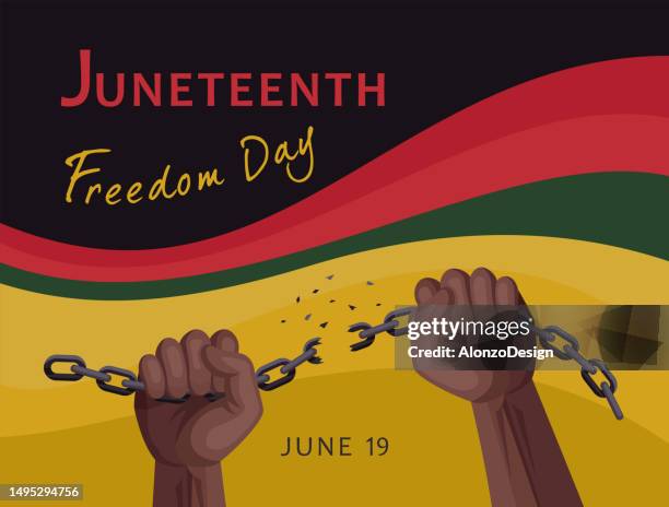 juneteenth. freedom day. - africa freedom day stock illustrations