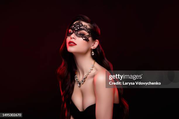 photo of chic gorgeous lady playing medieval femme fatal role in broadway hollywood theater cinema - broadway actor stock pictures, royalty-free photos & images