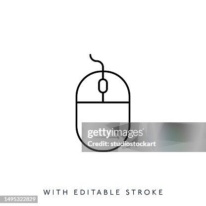 Computer Mouse line icon Editable Stroke Computer Mouse line icon Editable Stroke