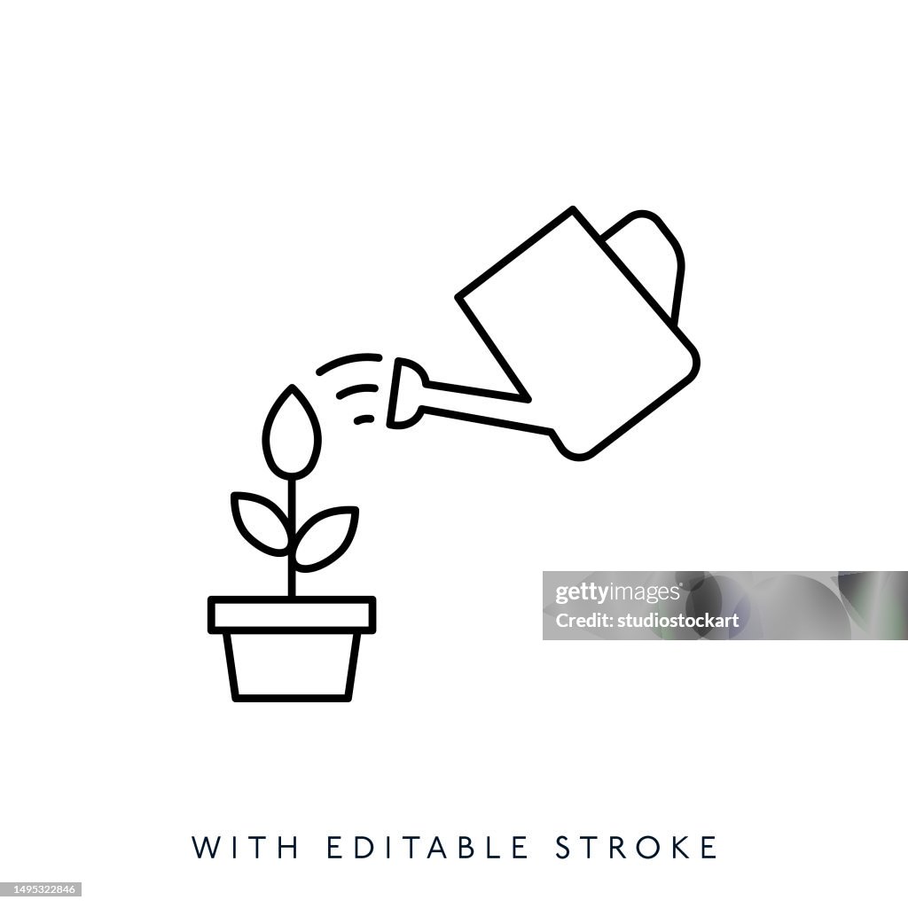 Watering can that waters plants
