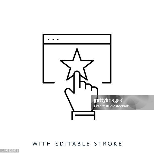 rating linear icon. editable stroke - good first impression stock illustrations