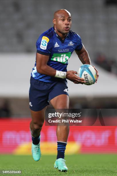 Mark Telea of the Blues during the round 15 Super Rugby Pacific match between Blues and Highlanders at Eden Park, on June 02 in Auckland, New Zealand.