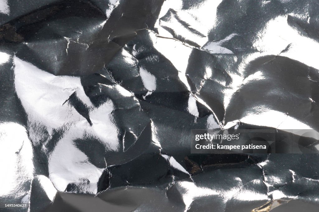Paper Ripped Shiny Close Up Shiny Crumpled Paper Texture Background High-Res Stock Photo ...