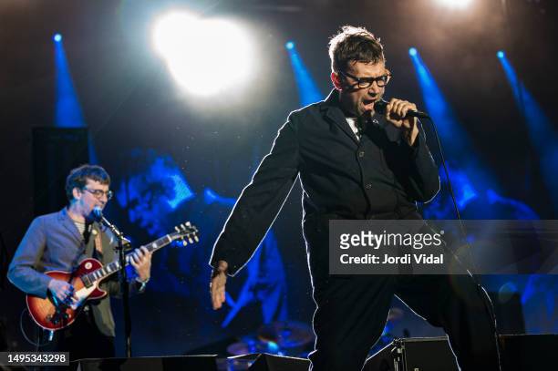 Damon Albarn of Blur perfoms on stage during day 2 of Primavera Sound Barcelona 2023 at Parc del Forum on June 01, 2023 in Barcelona, Spain.