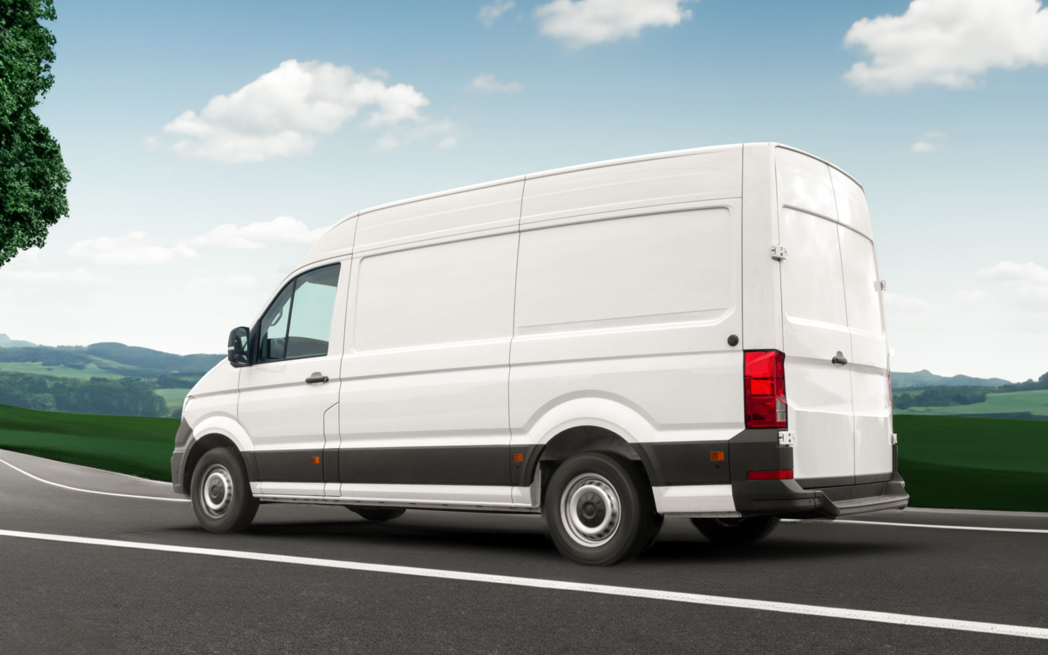 luxury van driving