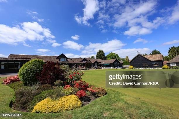View of the Clubhouse at Walton Heath Golf Club on May 26, 2023 in Tadworth, England.