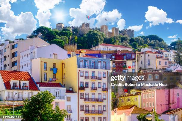 cityscape skyline lisbon - ciudad baja fotografías e imágenes de stock