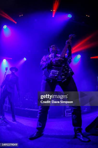 Dave Vanian and Paul Gray of The Damned perform at Powerstation, Auckland on June 02, 2023 in Auckland, New Zealand.