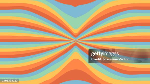 stockillustraties, clipart, cartoons en iconen met line art pattern abstract background with wave, swirl, distorted and twisted vector texture in trendy retro style design - groove