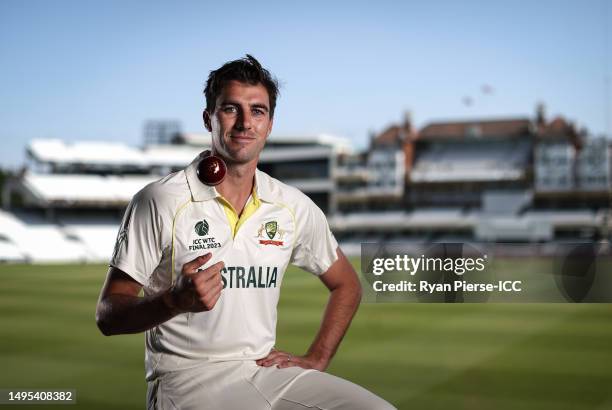 Pat Cummins of Australia poses for a portrait prior to the ICC World Test Championship Final 2023 at The Oval on June 02, 2023 in London, England.