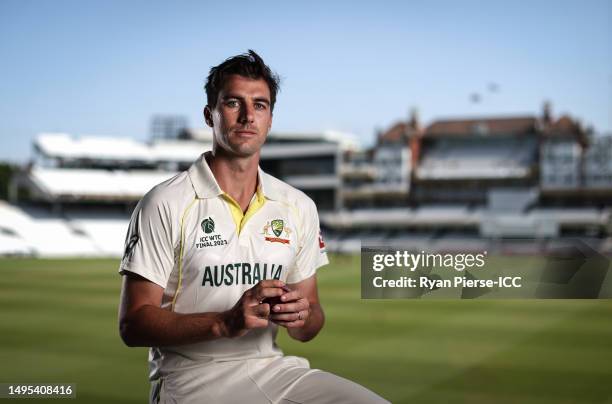 Pat Cummins of Australia poses for a portrait prior to the ICC World Test Championship Final 2023 at The Oval on June 02, 2023 in London, England.