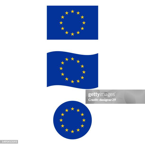 flag of european union vector design. - european union flag stock illustrations