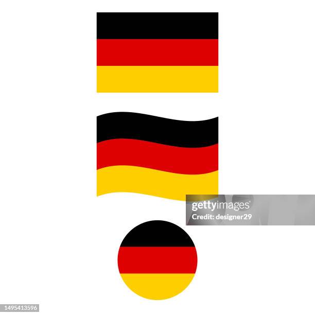 flagge von deutschland vector design. - deutsche flagge stock-grafiken, -clipart, -cartoons und -symbole